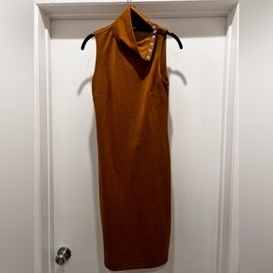 Ralph Lauren Sleeveless Tan Midi Dress